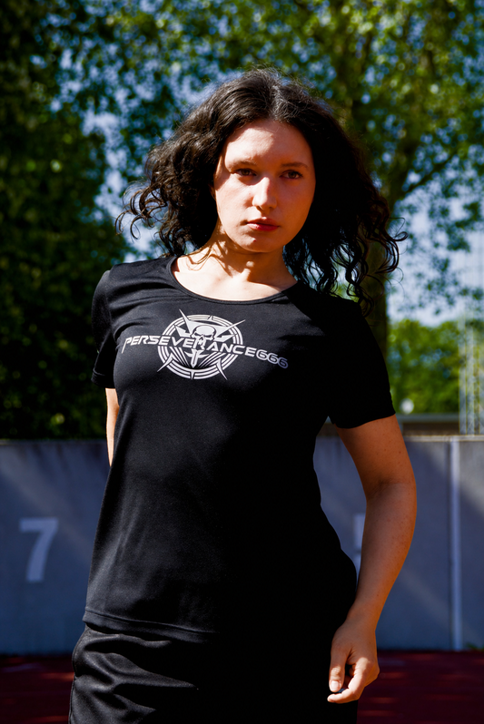Woman Tee Shirt - Gray Metal Powered