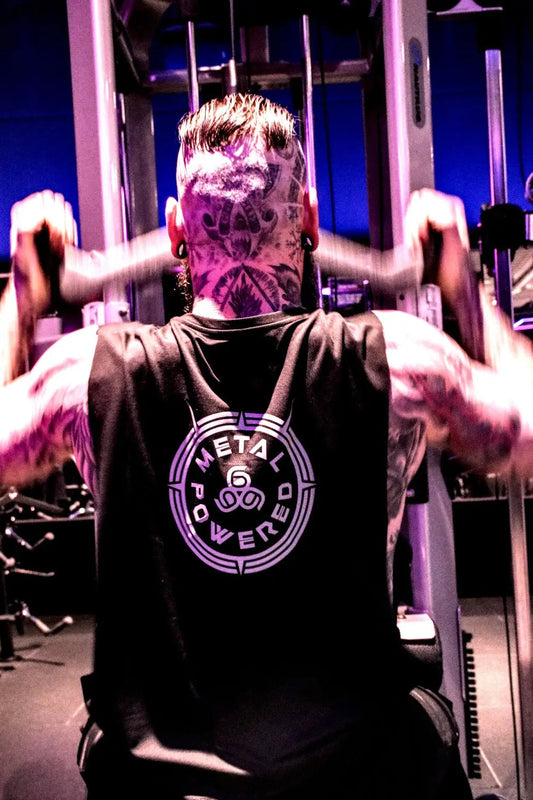 Men Black Shirt / Tanktop - Metal Powered PERSEVERANCE666 SPORTSWEAR