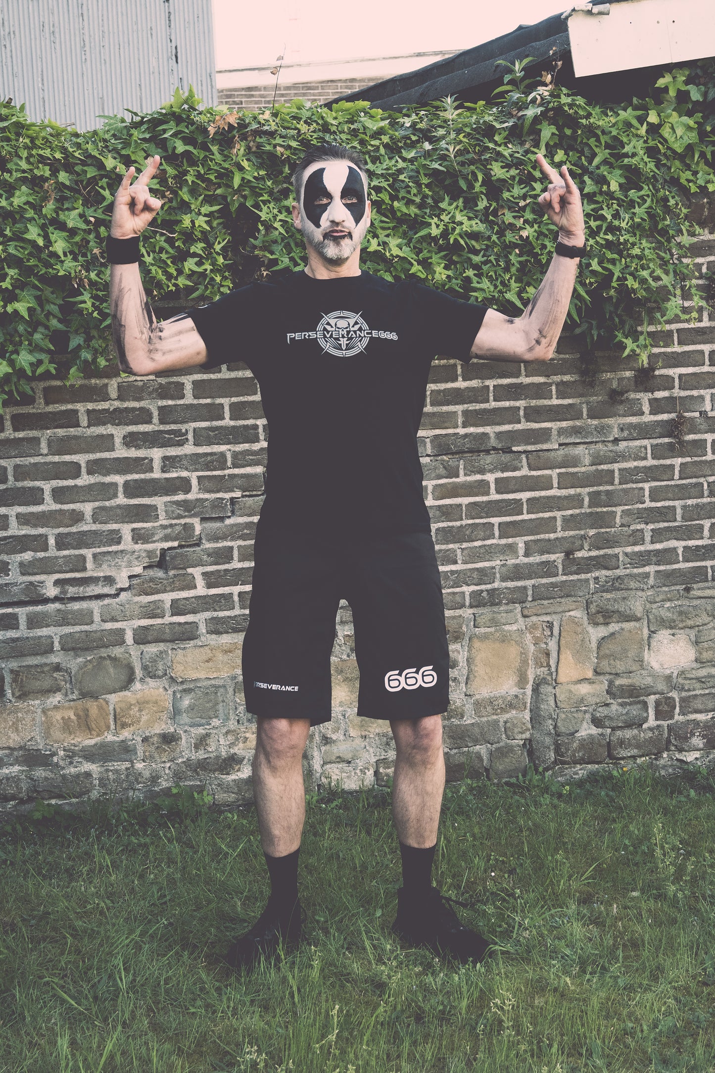 Men Tee Shirt - Gray Metal Powered