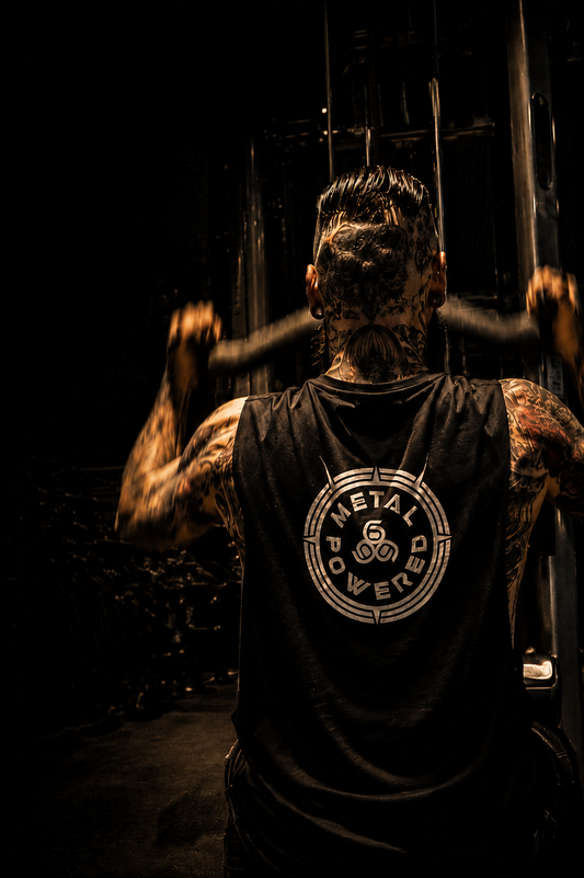 Men's Black Performance Shirt - Metal Powered  USA