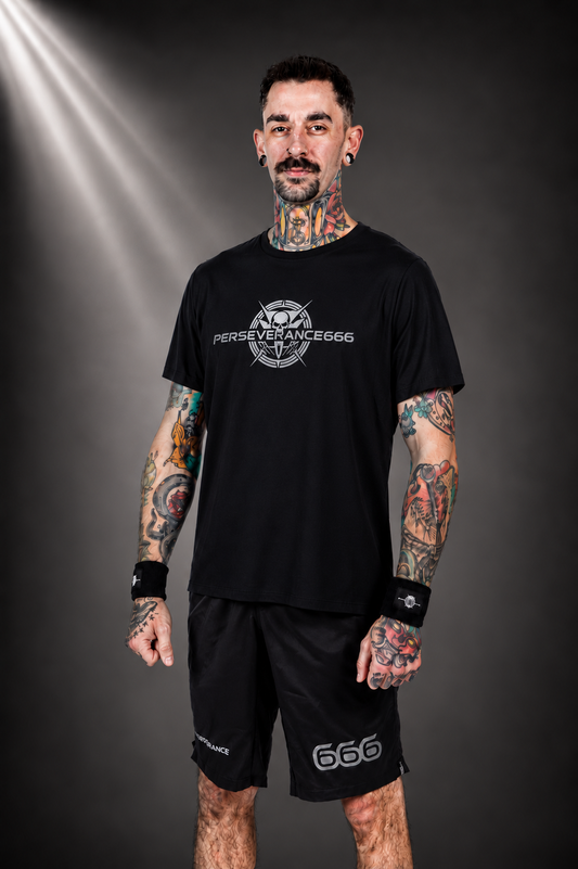 Men's Black Shirt - Metal Powered  USA