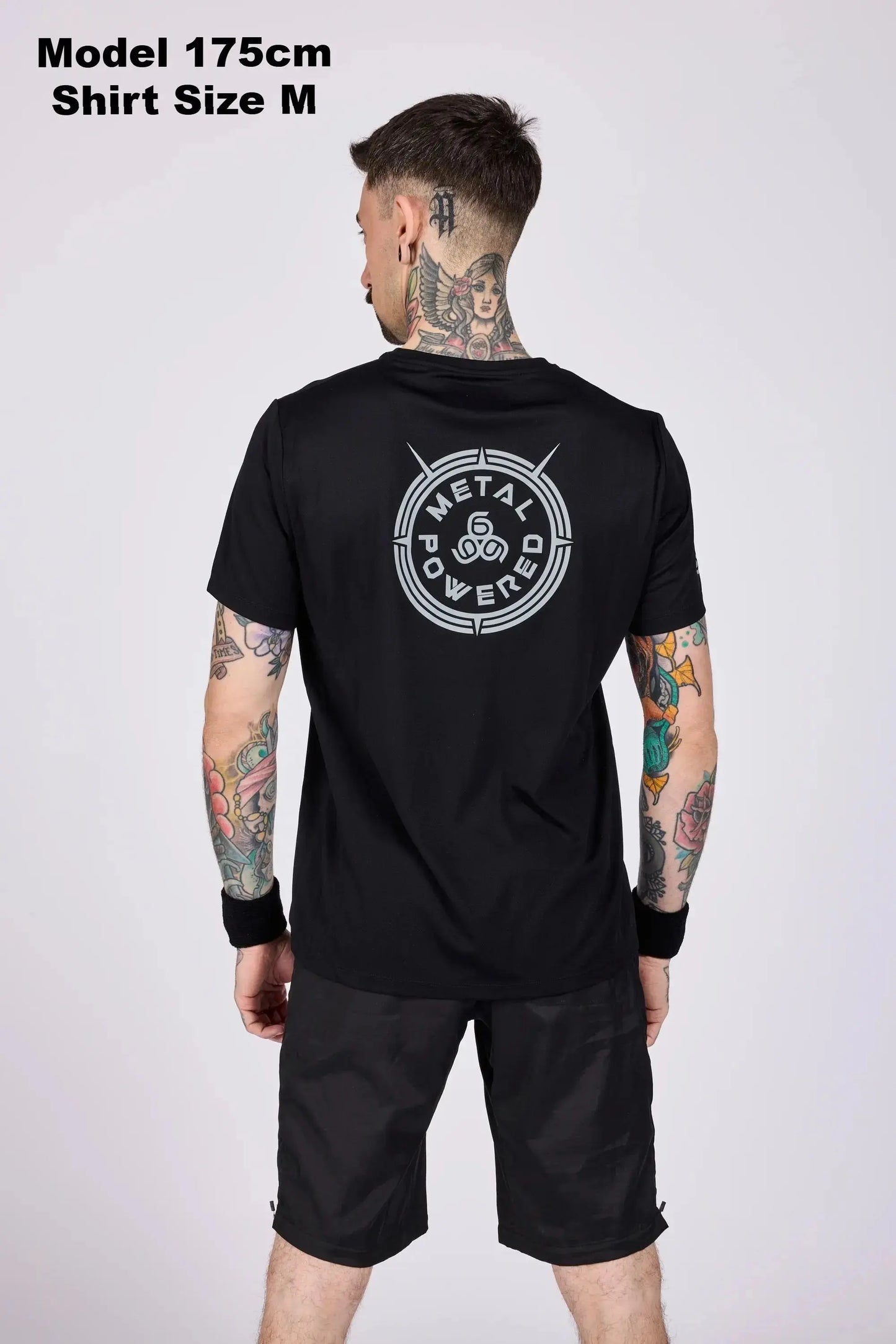 Man Tee Shirt - Grey Metal Powered PERSEVERANCE666 SPORTSWEAR