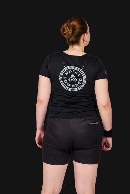 Woman Tee Shirt - Grey Metal Powered PERSEVERANCE666 SPORTSWEAR
